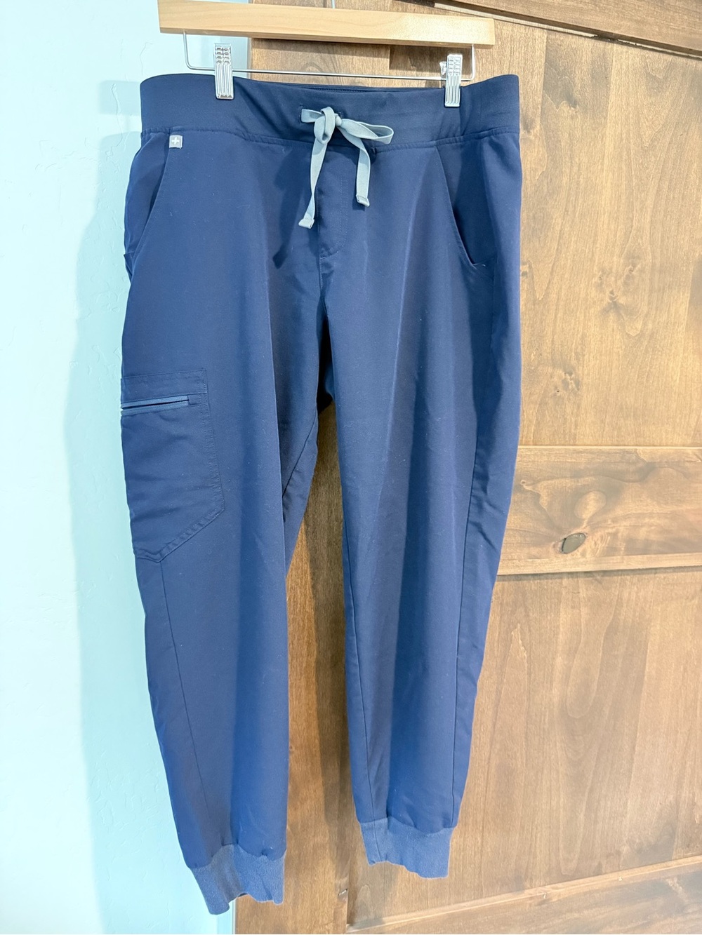 Figs Women's Navy Blue Drawstring Joggers Large Petite
